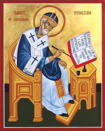 saint on horseshoe f95|St Dunstan: The saint who put horseshoes on the devil’s hooves.